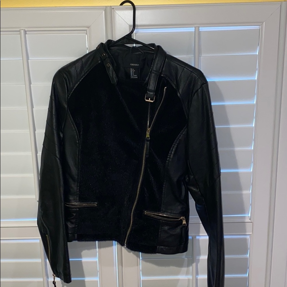 Bomber Faux Leather Jacket